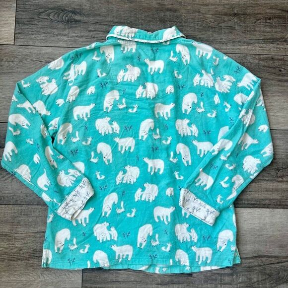 Munki Munki Bamboo Cotton Polar Bear Blue Womens Pajamas Soft Colorful Pattern - Picture 2 of 8